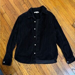 Urban Outfitters Black Corduroy Oversized Button-Up Jacket
